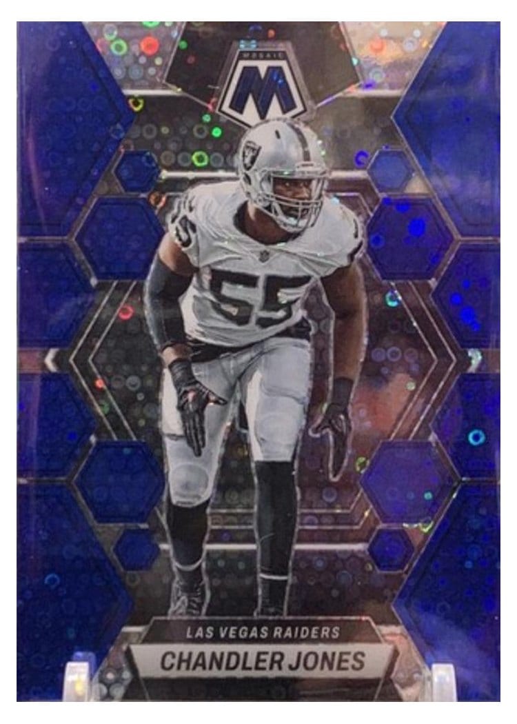2023 Panini Mosaic Base Set Chandler Jones No Huddle Blue #122 card