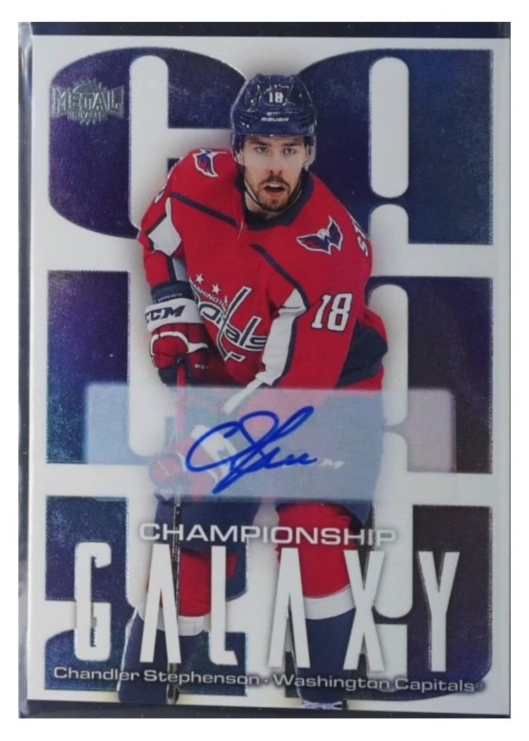 2025-26 SkyBox Metal Universe Championship Galaxy Auto Chandler Stephenson #CG-21 card