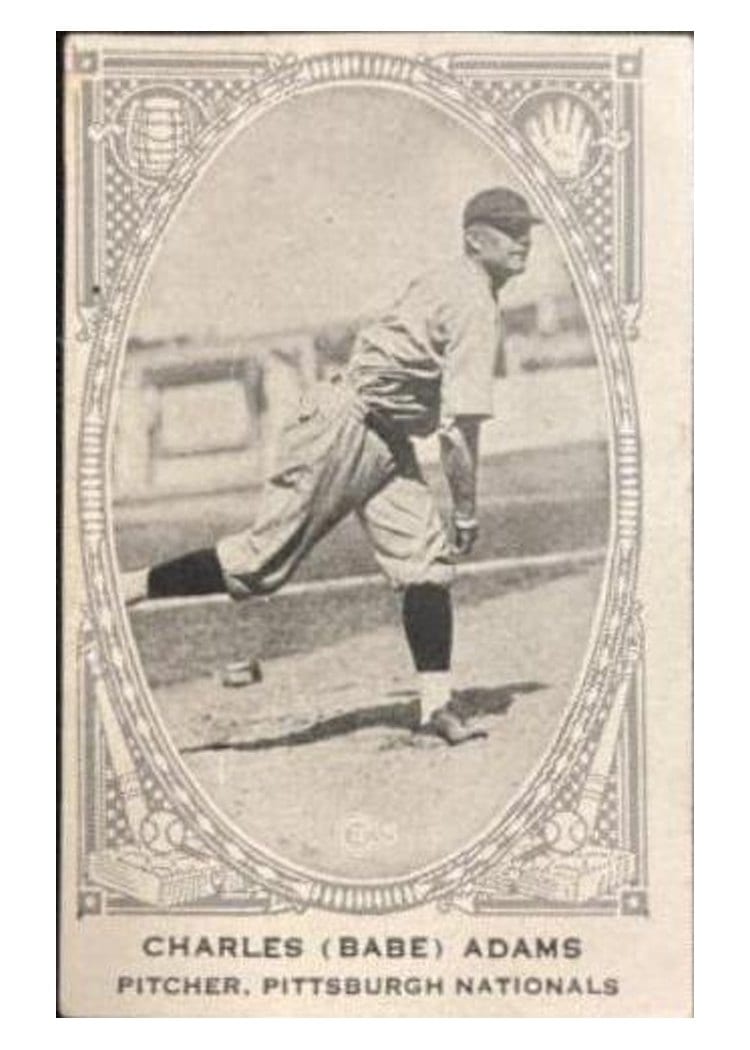 1922 W573 Charles Babe Adams Hand Cut card