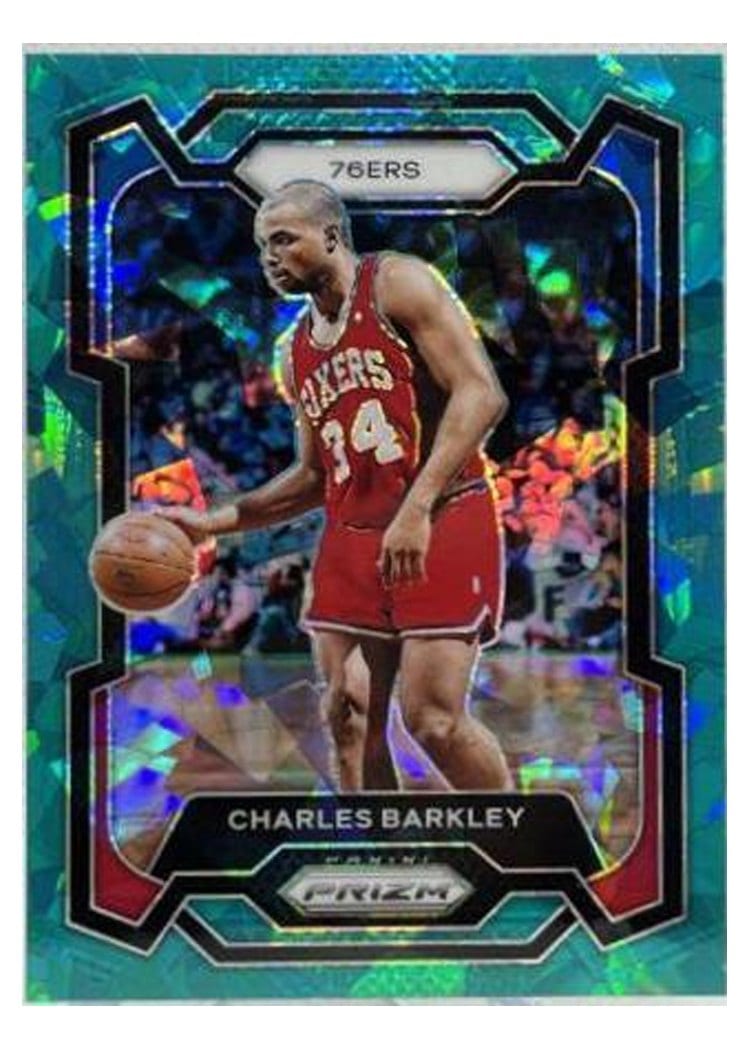 2023-24 Panini Prizm Base Set Charles Barkley Teal Ice #180 card