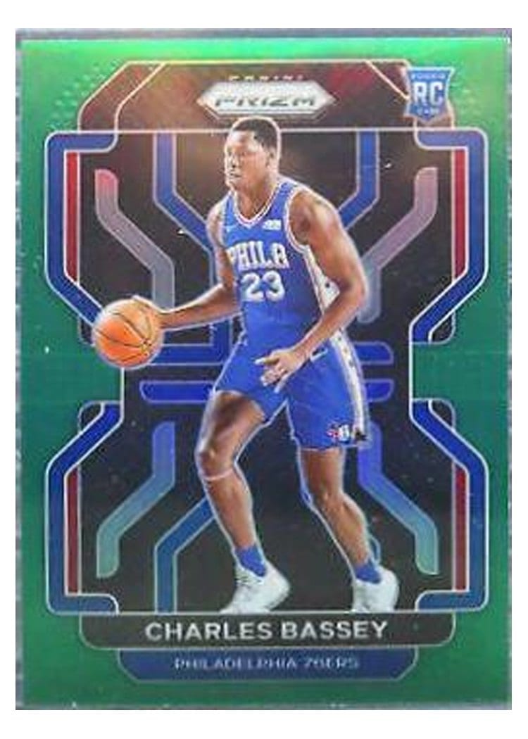 2021-22 Panini Prizm Base Set Charles Bassey Green Prizm #304 card
