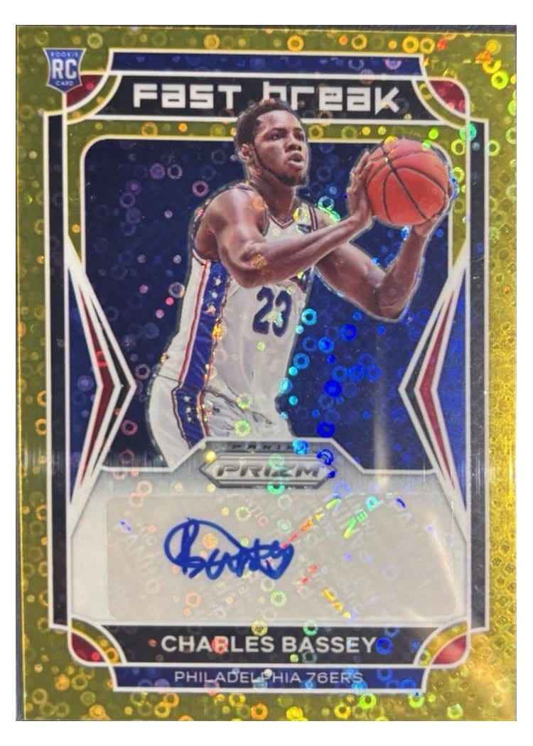 2021-22 Panini Prizm Fast Break Rookie Autographs Charles Bassey #FBR-CBS card
