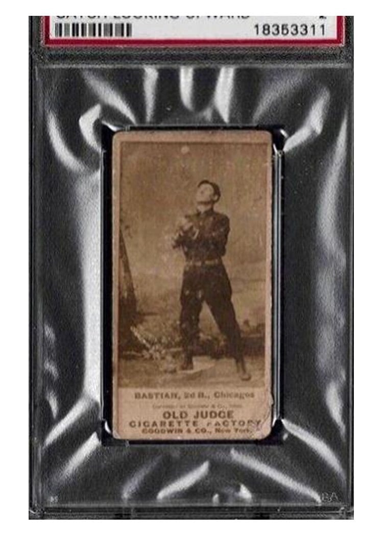 1887 N172 Old Judge Charles Bastian card