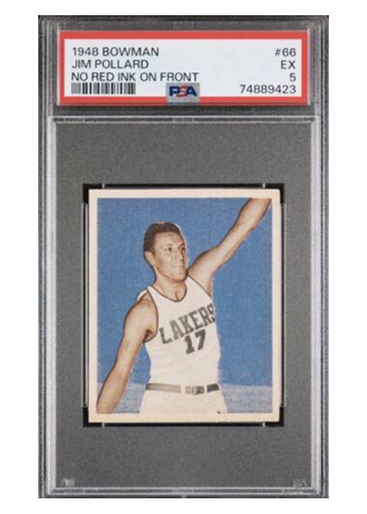 1948 Bowman Charles Black No Red Ink on Front #50 card