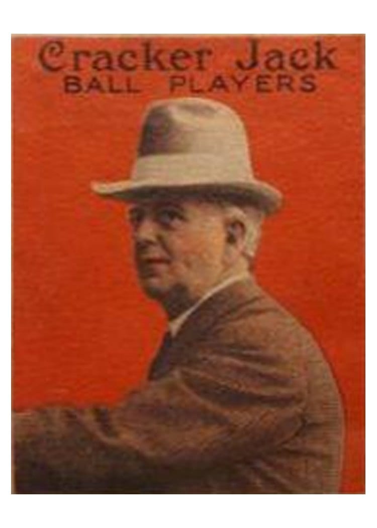 1914 Cracker Jack Charles Comiskey #23 card