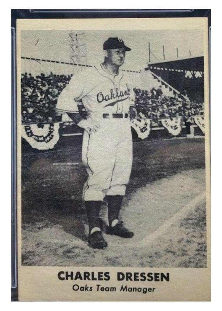 1949 Remar Bread Oakland Oaks Charles Dressen card