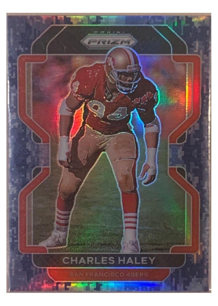 2021 Panini Prizm Base Set Charles Haley Navy Camo Prizm #62 card
