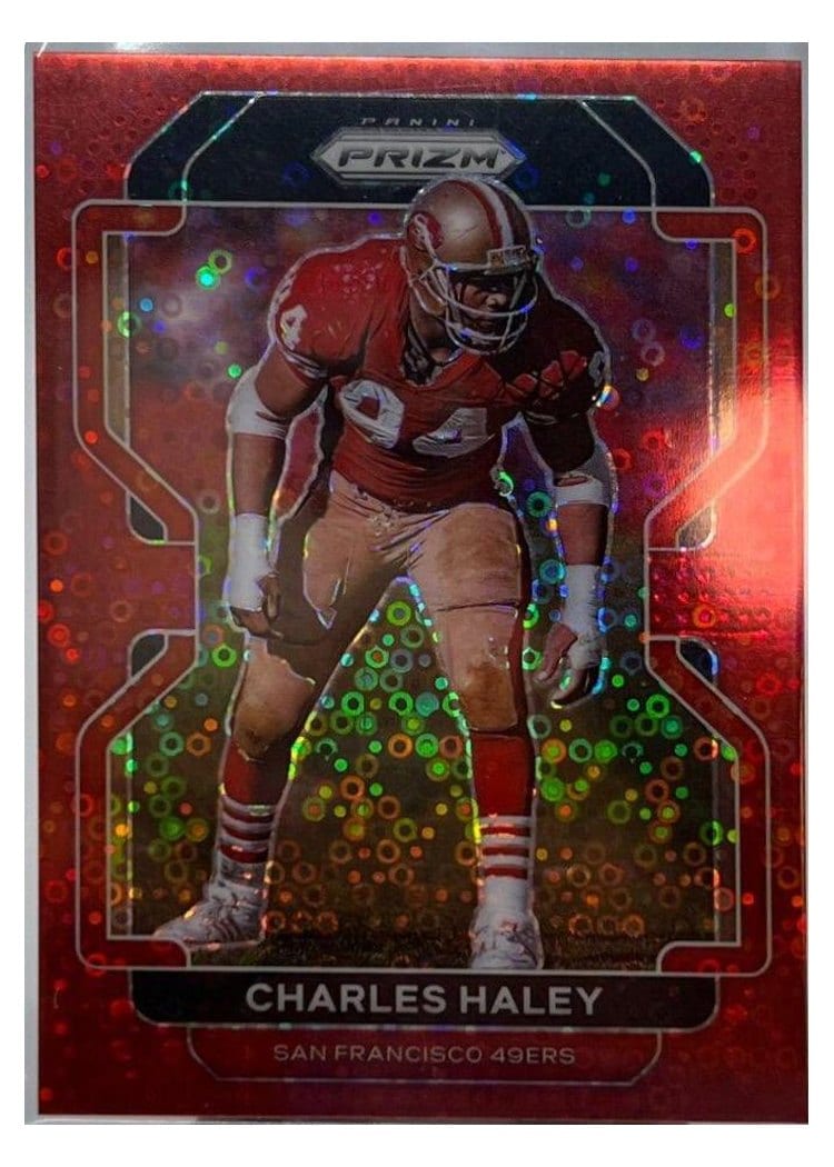 2021 Panini Prizm Base Set Charles Haley Red Prizm #62 card