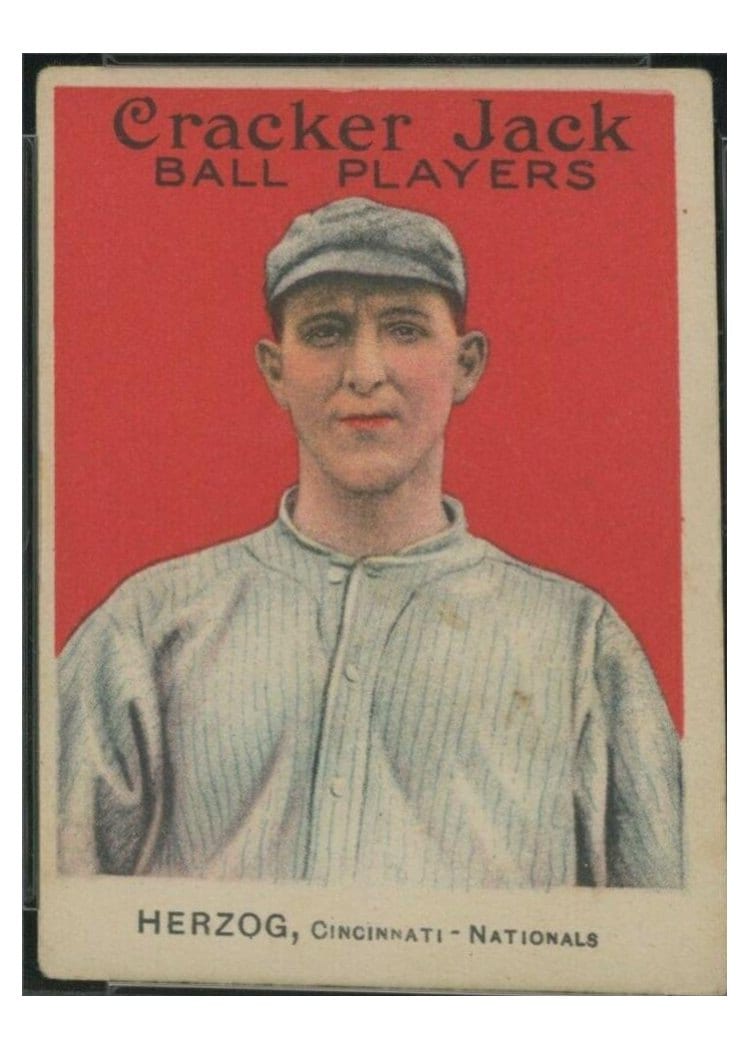 1915 Cracker Jack Charles Herzog #85 card