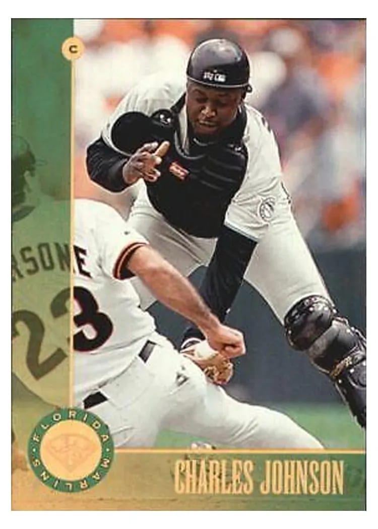 1996 Leaf Charles Johnson #22 card