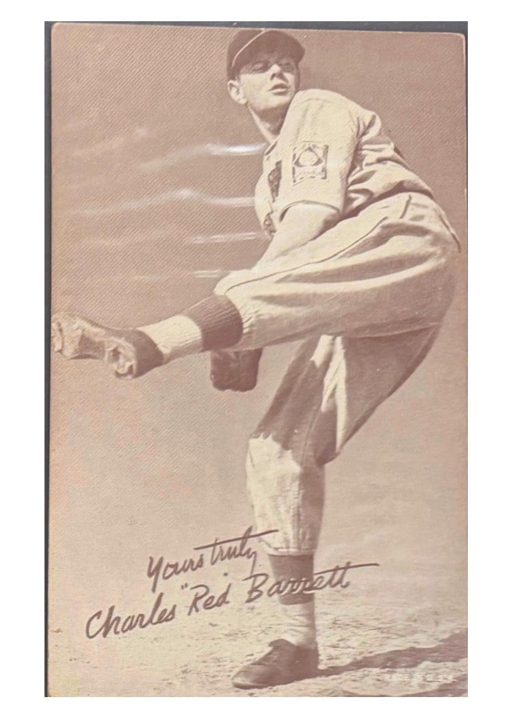 1939 Exhibits Salutation Charles Red Barrett card