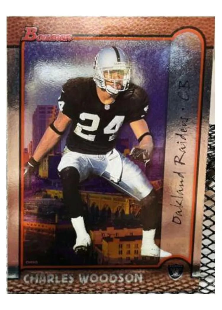 1999 Bowman Chrome Charles Woodson Interstate Refractor #49 card