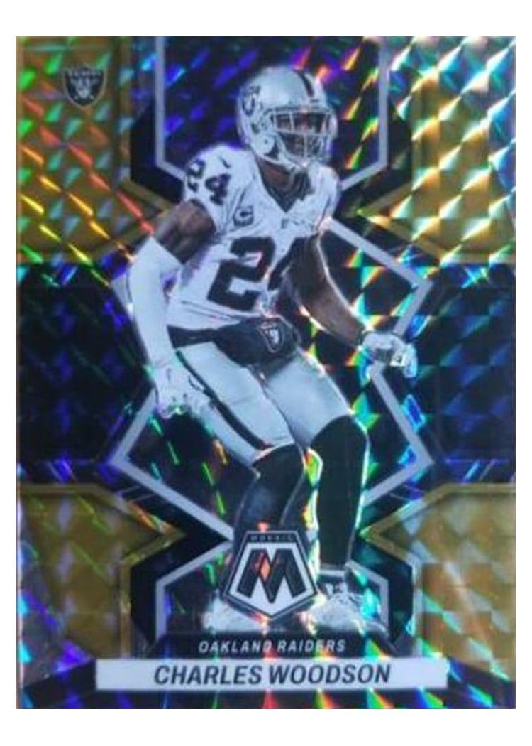 2022 Panini Mosaic Base Set Charles Woodson Choice Black Gold #120 card