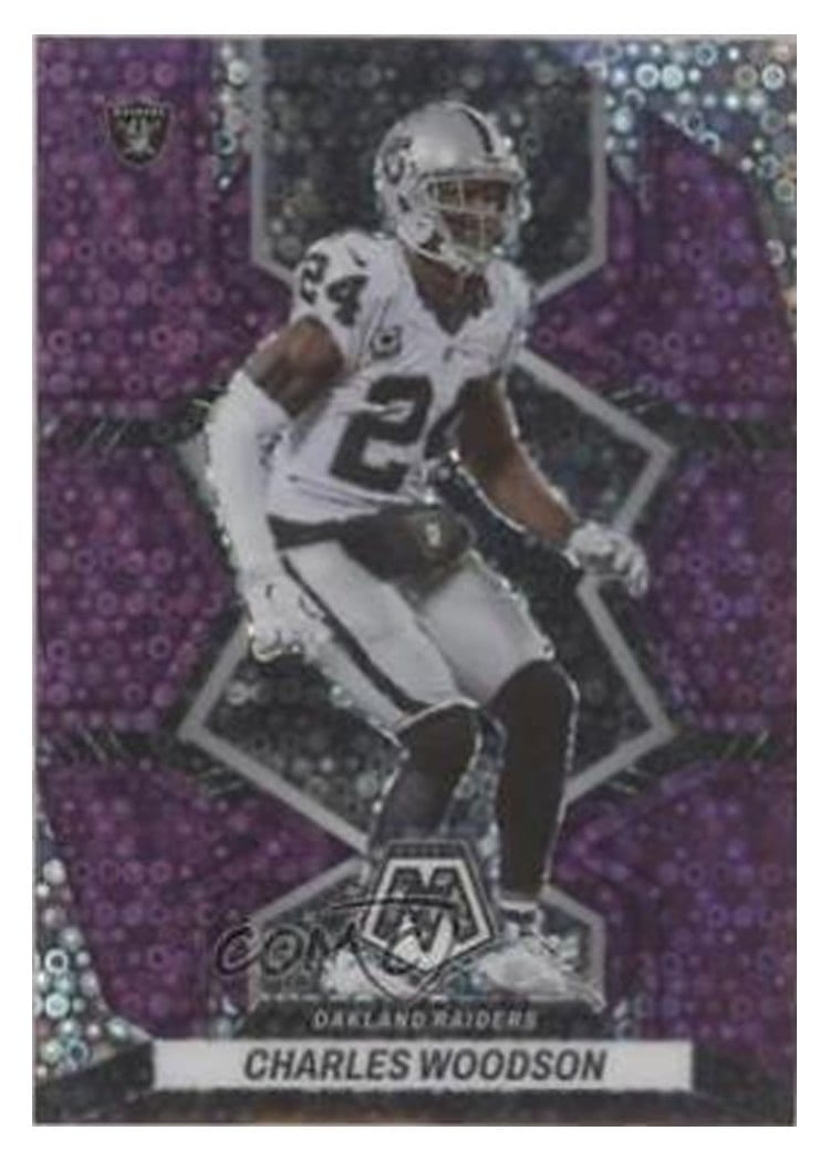 2022 Panini Mosaic Base Set Charles Woodson No Huddle Purple #120 card
