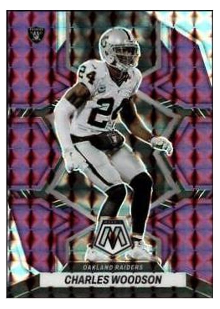 2022 Panini Mosaic Base Set Charles Woodson Purple #120 card