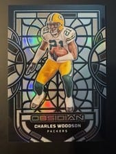 2024 Panini Obsidian Black Stained Glass Charles Woodson #7 card