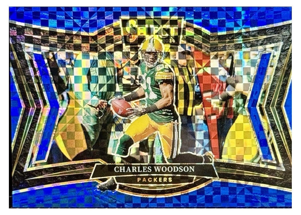 2024 Panini Select Base Set Charles Woodson Blue Prizm #417 card