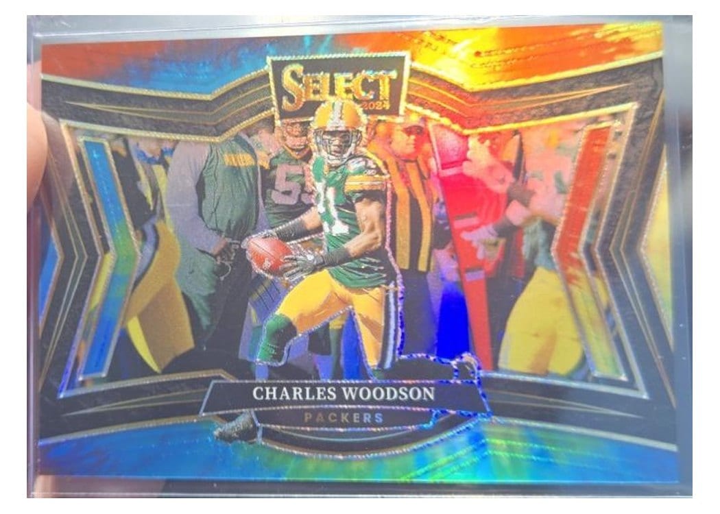 2024 Panini Select Base Set Charles Woodson Tie-Dye Prizm #417 card