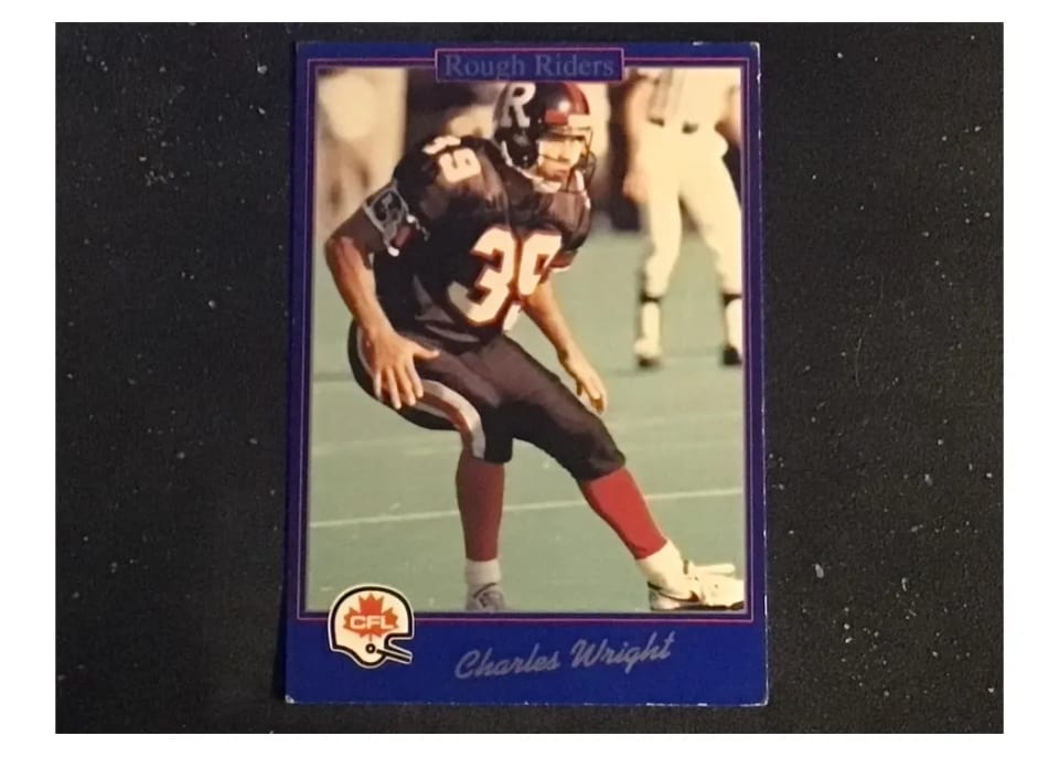 1991 Jogo CFL Charles Wright #42 card