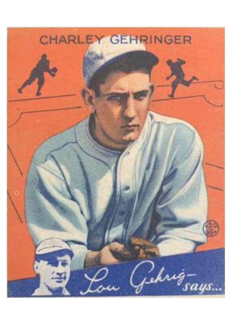 1934 Goudey Charley Gehringer #23 card