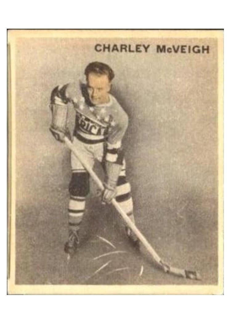 1933 World Wide Gum Ice Kings Charley McVeigh #38 card