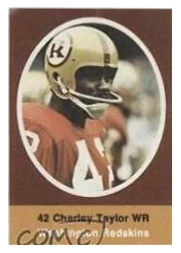 1972 Sunoco Stamps Charley Taylor card