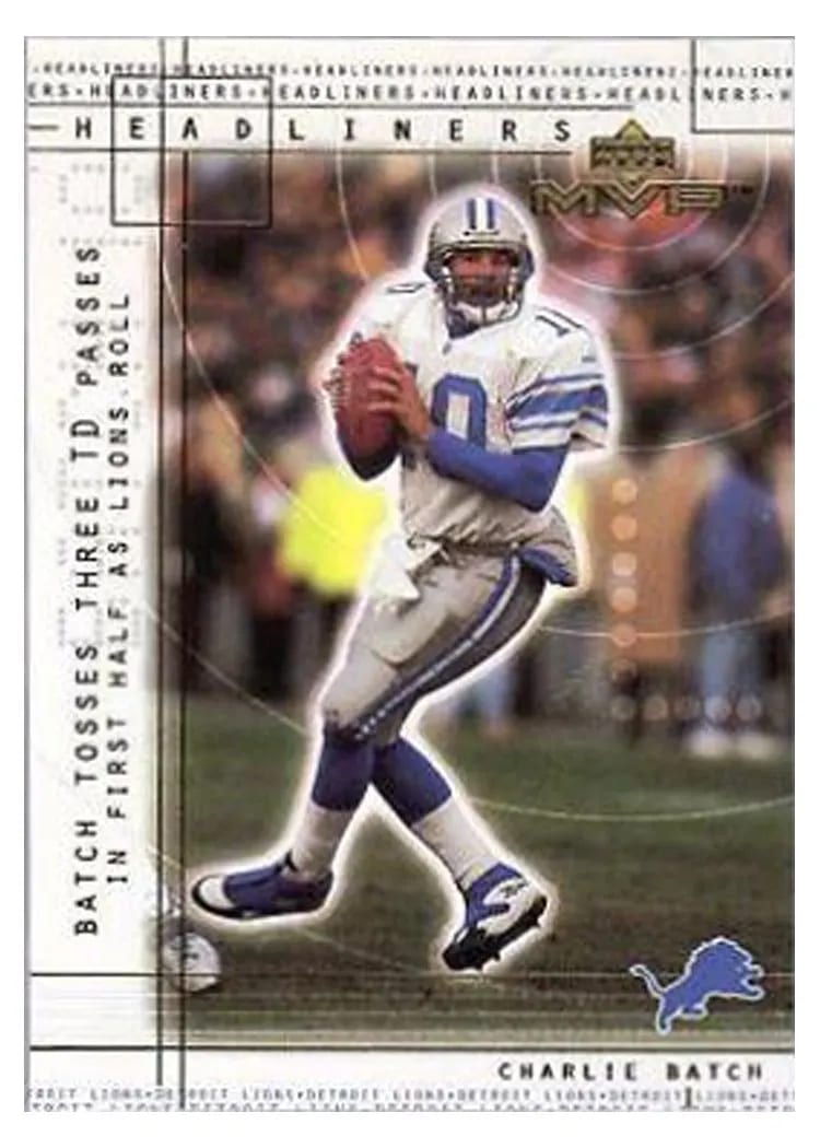 2000 Upper Deck MVP Headliners Charlie Batch #H6 card