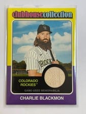 2024 Topps Heritage Clubhouse Collection Relic Charlie Blackmon #CCR-CBL card