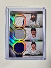 2024 Topps Triple Threads Relic Combo Charlie Blackmon / Kris Bryant / Nolan Jones #RCC-BBJ card