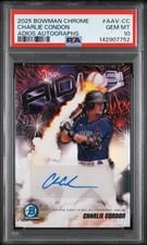 2025 Bowman Chrome Adios Autographs Charlie Condon #AAV-CC card