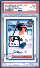 2025 Panini Stars & Stripes USA Baseball Alumni Signature Materials Charlie Condon #USA-CC