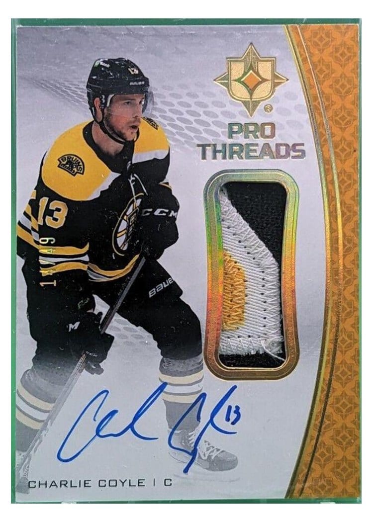 2021-22 Upper Deck Ultimate Collection Pro Threads Charlie Coyle #PT-CC card