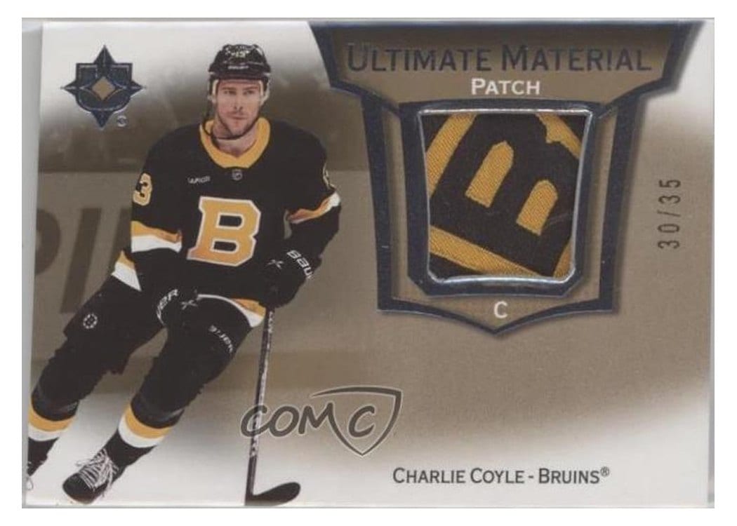 2021-22 Upper Deck Ultimate Collection Ultimate Premium Material Parallel Charlie Coyle #UMS-CC card
