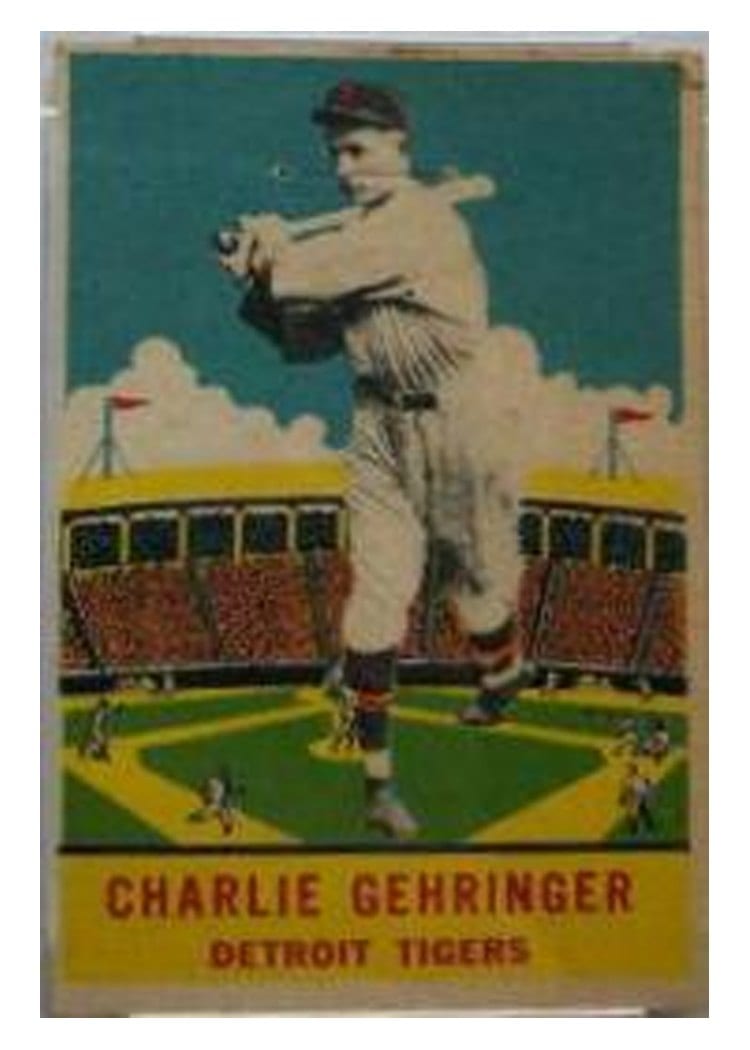 1933 DeLong Charlie Gehringer #5 card