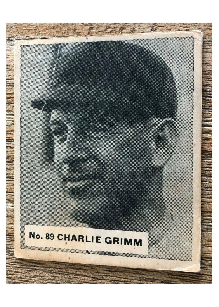 1936 World Wide Gum Charlie Grimm #89 card