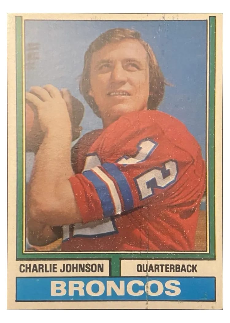 1974 Topps Parker Brothers Charlie Johnson #116 card
