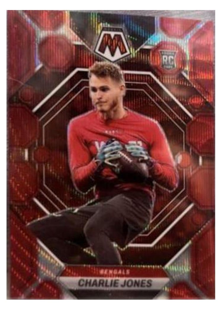 2023 Panini Mosaic Base Set Charlie Jones Red Wave #299 card