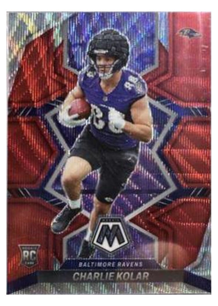 2022 Panini Mosaic Base Set Charlie Kolar Red Wave #363 card