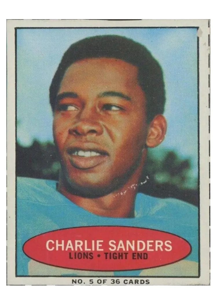1971 Bazooka Charlie Sanders #5 card