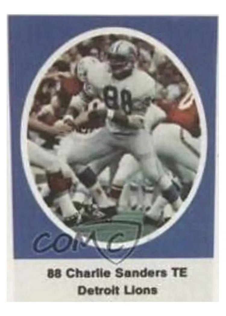 1972 Sunoco Stamps Charlie Sanders card
