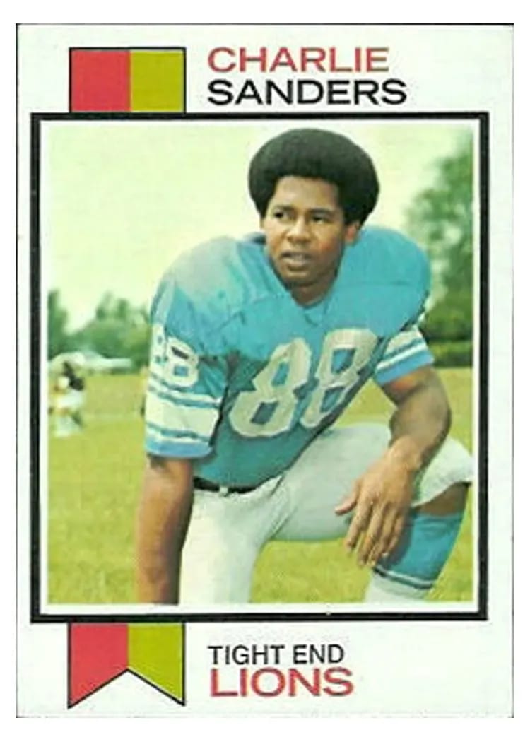 1973 Topps Charlie Sanders #395 card