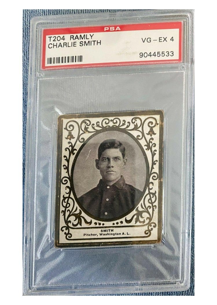 1909 T204 Ramly Charlie Smith card