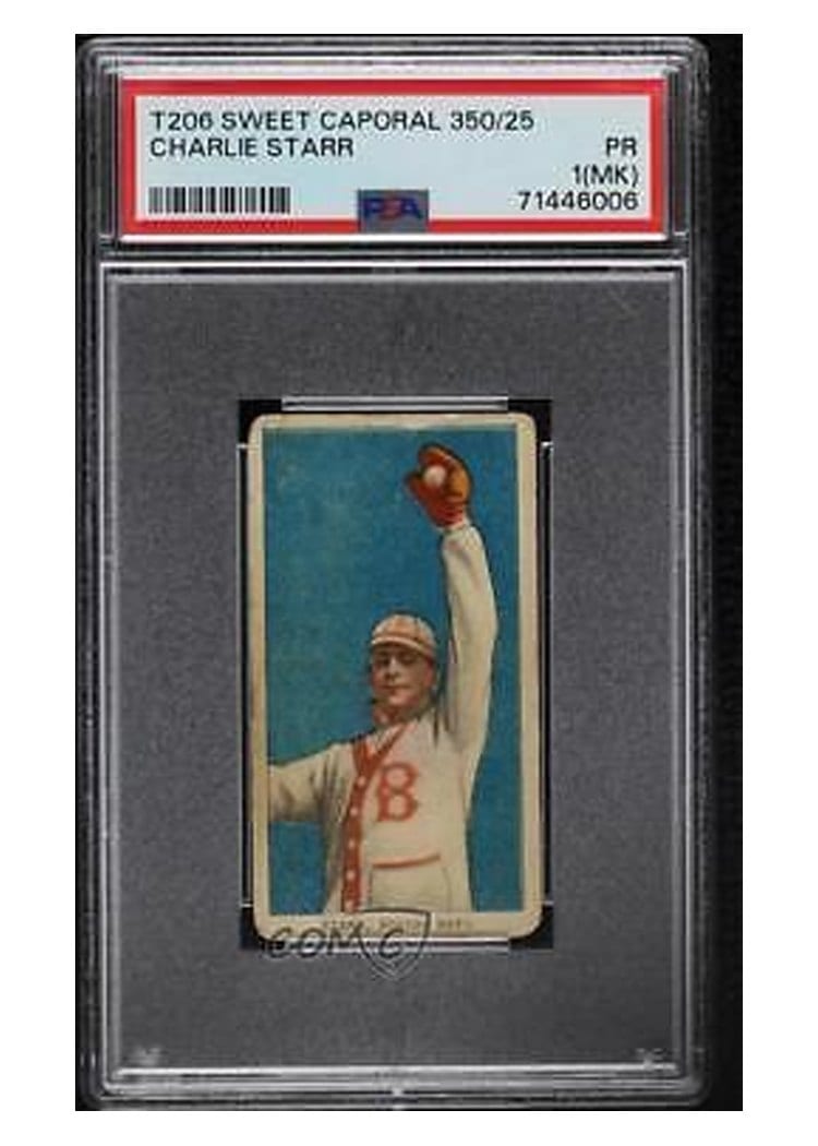 1909 T206 Sweet Caporal 350 Factory 25 Charlie Starr card
