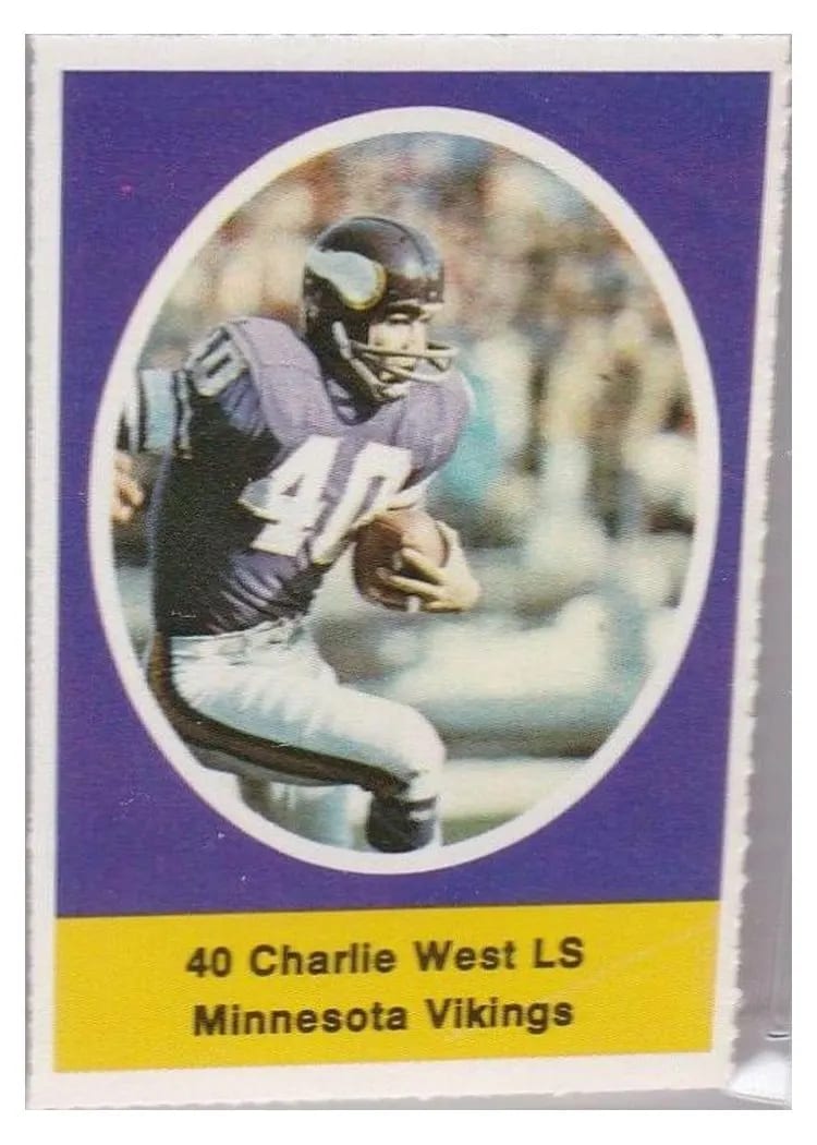 1972 Sunoco Stamps Charlie West card