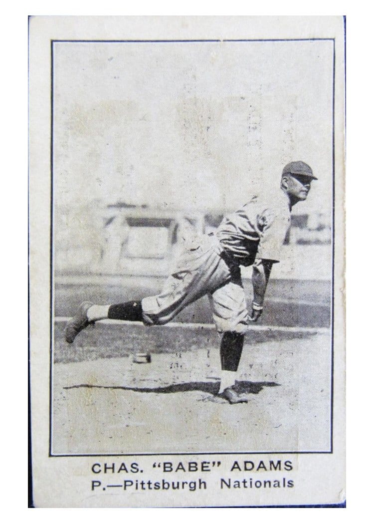 1922 E121 American Caramel Series of 120 Chas. 'Babe' Adams card