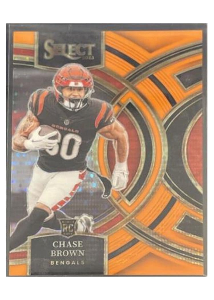2023 Panini Select Base Set Chase Brown Neon Orange Pulsar Prizm #151 card