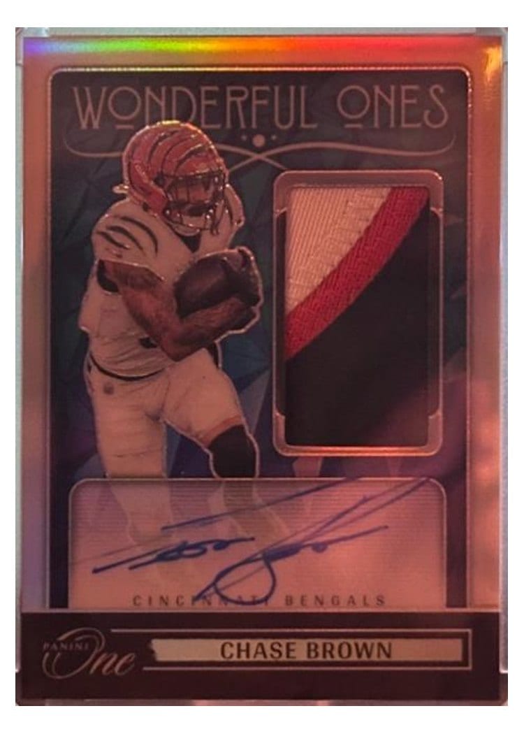 2024 Panini One Wonderful Ones Autographs Chase Brown #373 card