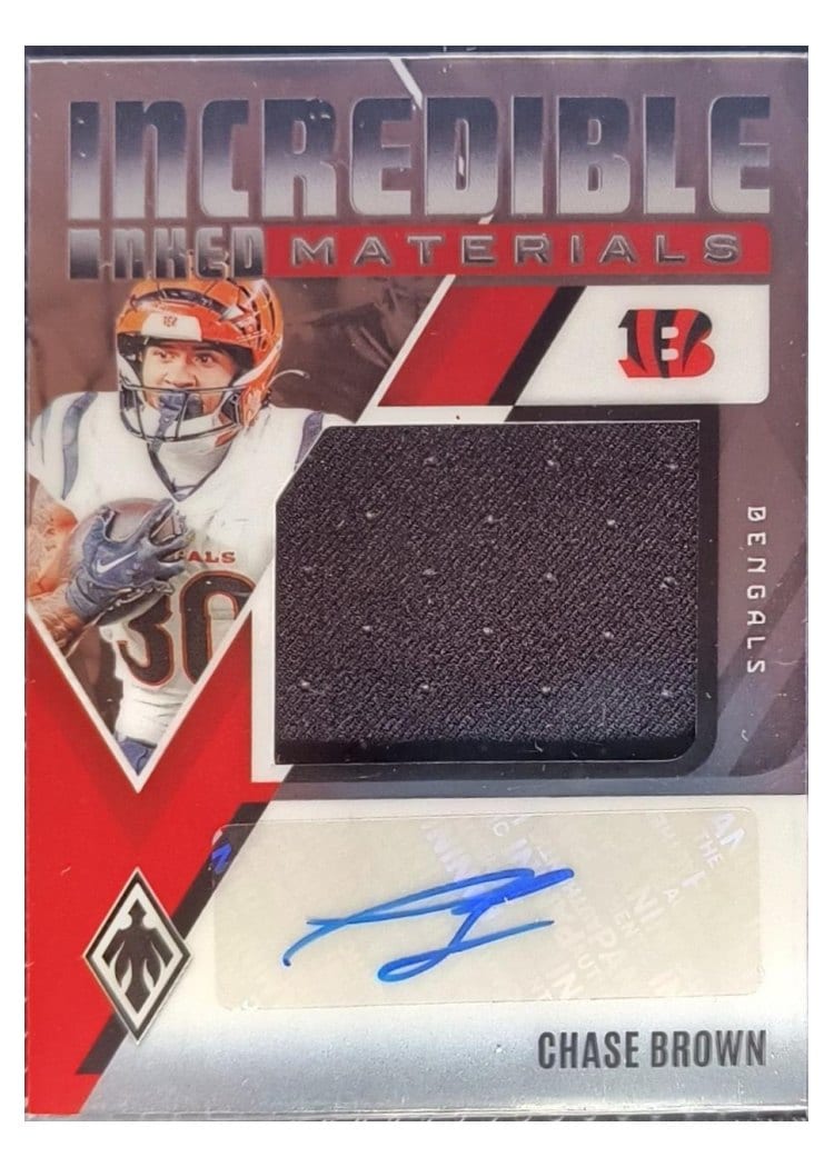 2024 Panini Phoenix Incredible Inked Materials Chase Brown #IIM-CBN card