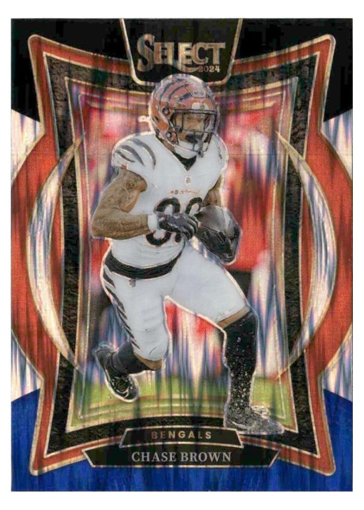 2024 Panini Select Base Set Chase Brown Black Blue Prizm Shock #18 card