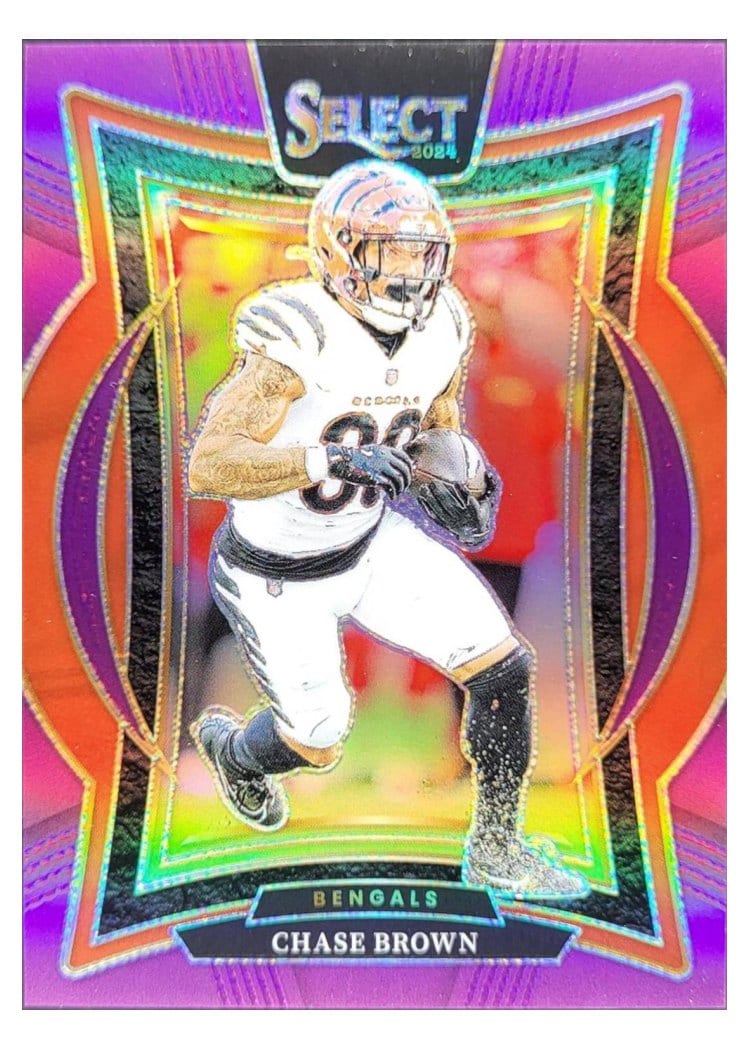 2024 Panini Select Base Set Chase Brown Purple Prizm #18 card